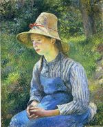 Камиль Писсарро Юная крестьянка в шляпе 1881г
